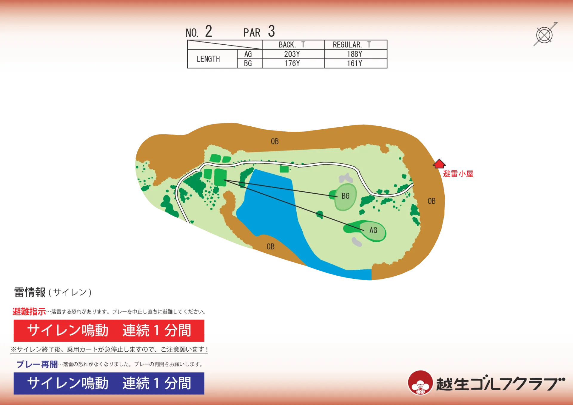 No. 2 PAR 3:中央に大きな池のあるホール
